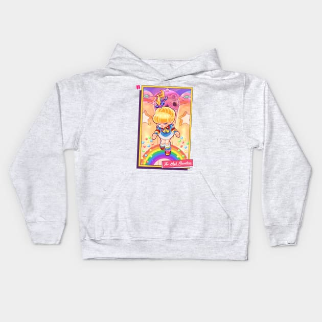 Saturday Morning Tarot II The High Priestess Kids Hoodie by K-Bo.